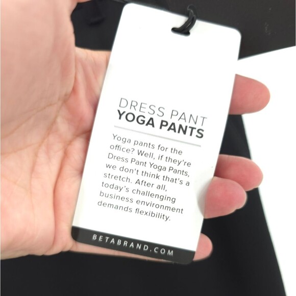Betabrand Yoga Dress Pants Classic Straight Leg Black Pull-On Petite Small NWT - Picture 8 of 13